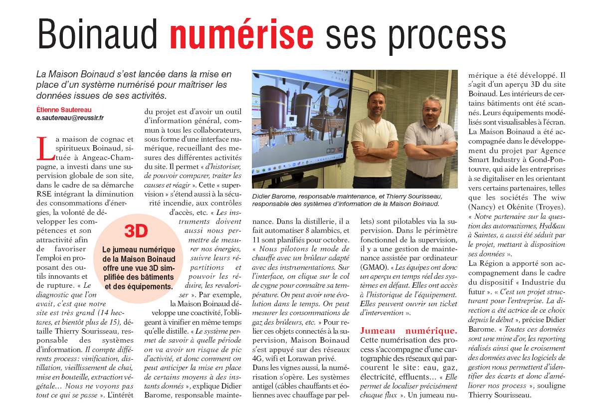 Digitalisation des process de la maison Boinaud