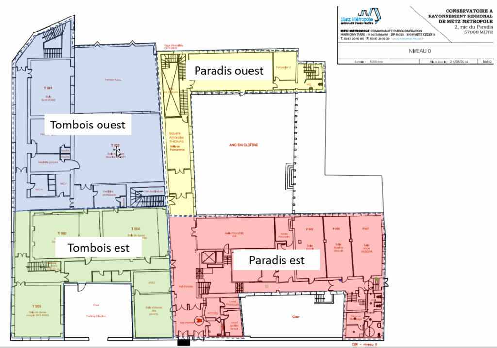La consommation des différents locaux du conservatoire de Metz a été mesurée et analysée avec la plateforme WiW Up!